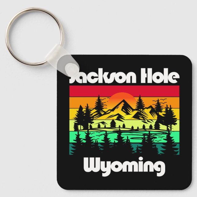 Jackson Hole Wyoming Key Ring (Front)