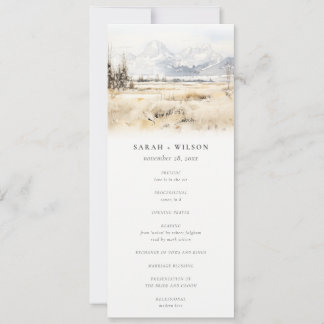 Jackson Hole Wyoming Landscape Wedding Program