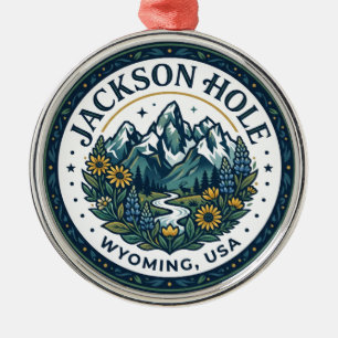 Jackson Hole Wyoming Metal Ornament
