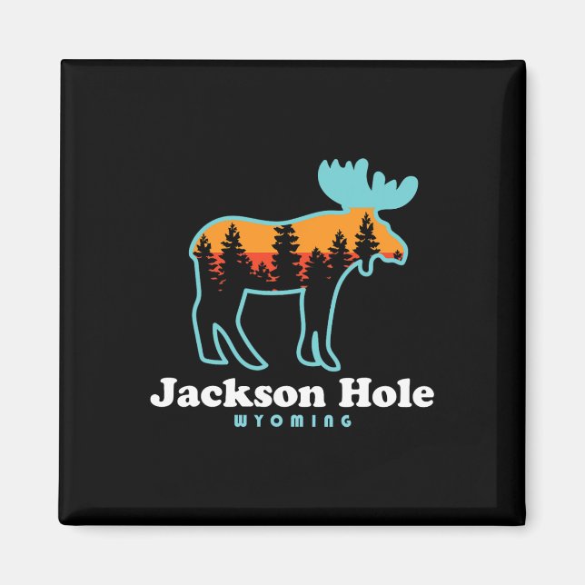 Jackson Hole Wyoming Moose Mountains Grand Tetons  Magnet (Front)
