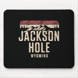 Jackson Hole Wyoming Mountain Hiking Souvenir Gift Mouse Pad