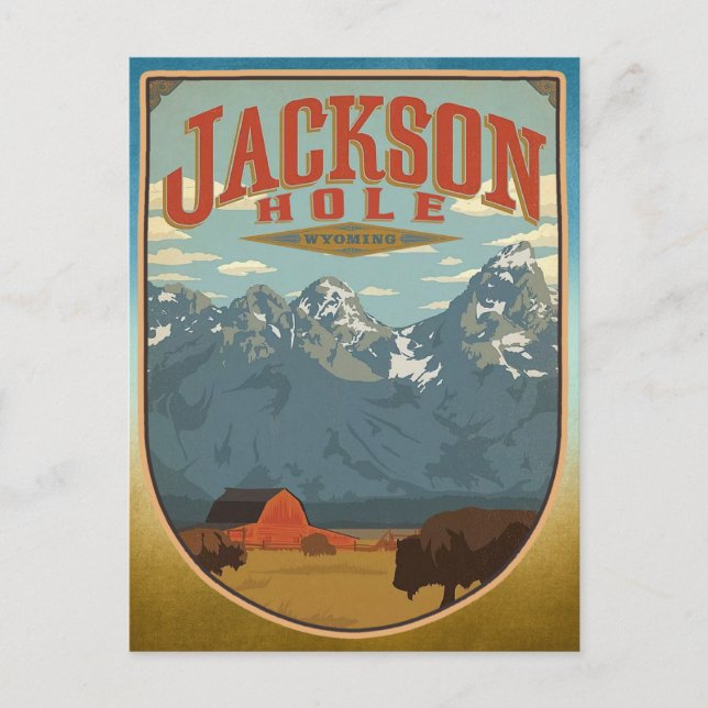 Jackson Hole Wyoming Postcard (Front)