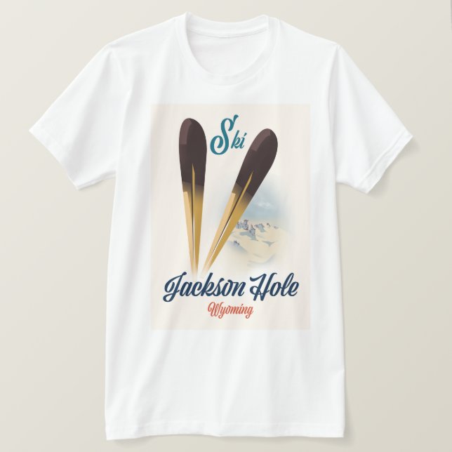 Jackson Hole Wyoming Ski poster T-Shirt (Design Front)