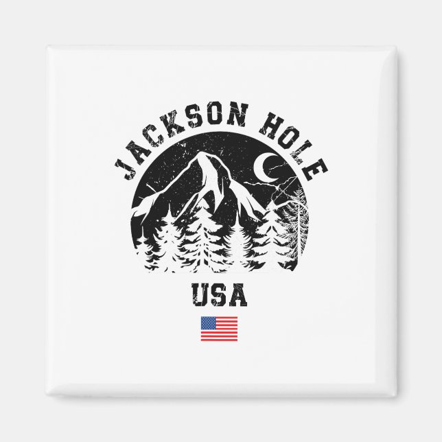 Jackson Hole Wyoming Ski Resort Alpine Skiing Amer Magnet (Front)
