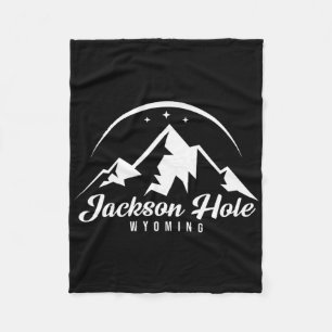 Jackson Hole Wyoming Ski Resort Skiing Snowboardin Fleece Blanket