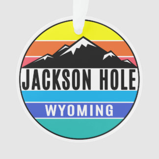 Jackson Hole Wyoming Skiing Ski Ornament