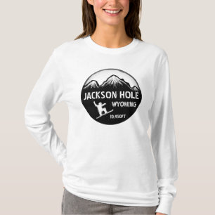 Jackson Hole Wyoming snowboard art hoodie T-Shirt