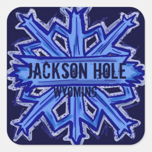 Jackson Hole Wyoming snowflake stickers