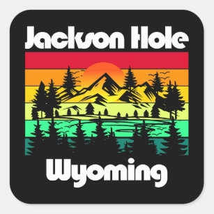 Jackson Hole Wyoming Square Sticker
