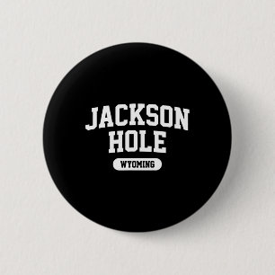 Jackson Hole Wyoming Tetons Ski Mountain Skiing 6 Cm Round Badge