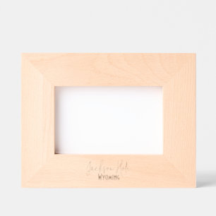 Jackson Hole, Wyoming Travel Souvenir Etched Frames