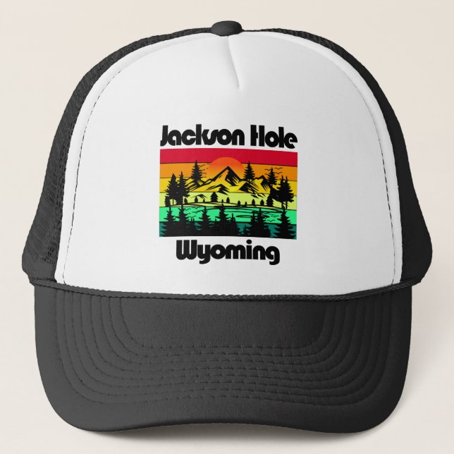 Jackson Hole Wyoming Trucker Hat (Front)