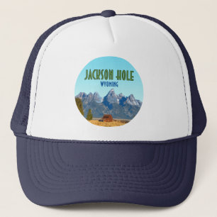 Jackson Hole Wyoming Vintage Trucker Hat