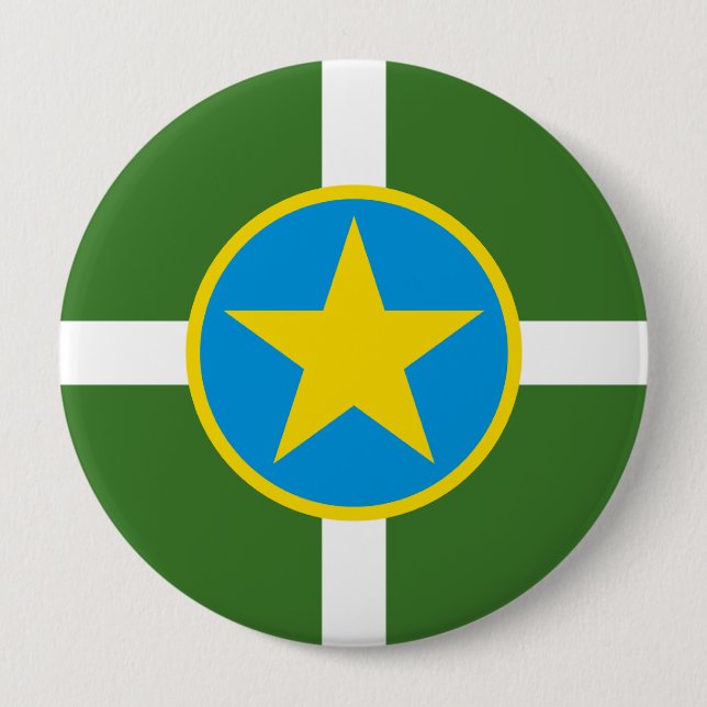 Jackson, Mississippi 10 Cm Round Badge (Front)