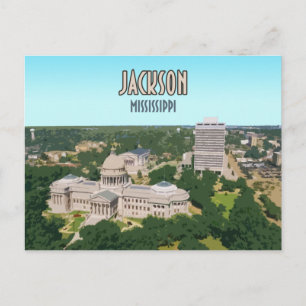 Jackson Mississippi Capital Downtown Postcard