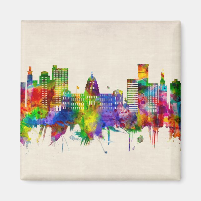 Jackson Mississippi skyline Magnet (Front)