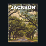 Jackson Mississippi Travel Postcard<br><div class="desc">Jackson, the capital of Mississippi, sits near the centre of the state along the Pearl River. Founded in 1821 and named for Andrew Jackson, it developed as a hub for government, trade, and transportation. Today it remains the state’s largest city and political centre, with a mix of historic neighbourhoods, universities,...</div>