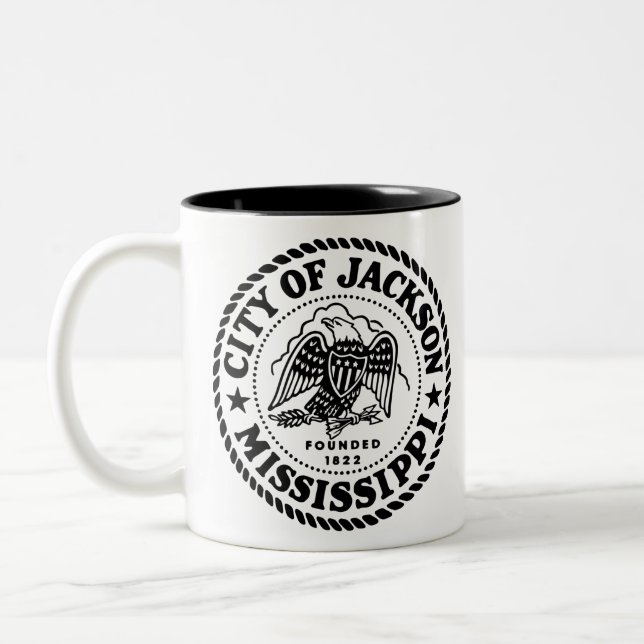 Jackson Mississippi Two-Tone Coffee Mug (Left)