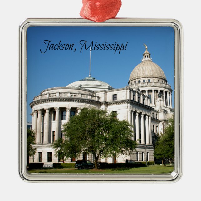 Jackson, MS Metal Tree Decoration (Front)