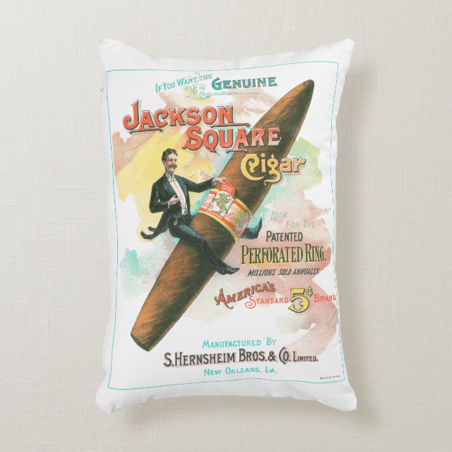 Jackson Square Cigar Decorative Cushion (Front(Vertical))
