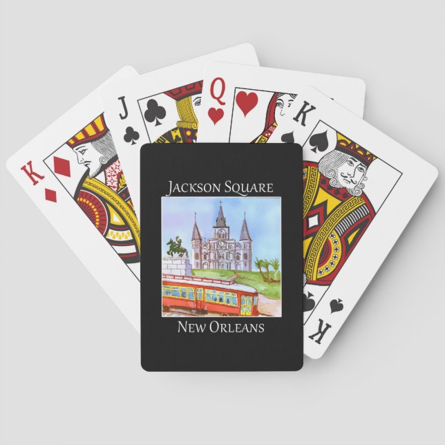 Jackson Square in New Orleans Playing Cards (Back)