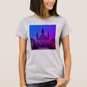 Jackson Square, New Orleans, LA Cathedral  T-Shirt