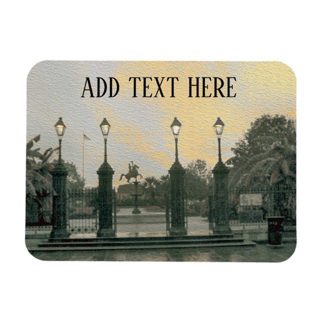 Jackson Square New Orleans Magnet, add text Magnet (Horizontal)