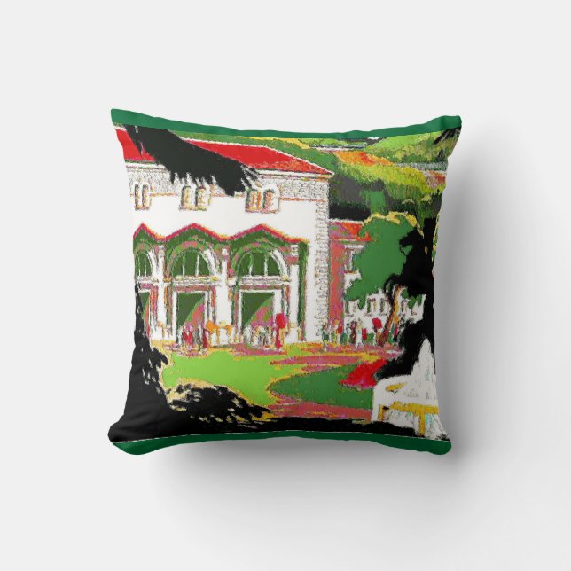 Jackson Statue in Square Cushion (Front)