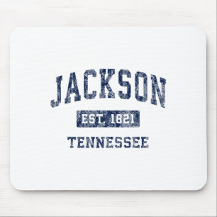 Jackson Tennessee Tn Vintage Established Sports De Mouse Pad