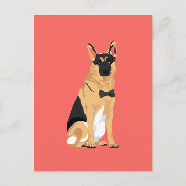 Jackson The Dapper German Shepherd Postcard (Front)