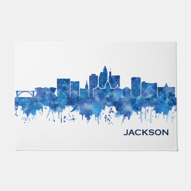 Jackson USA Skyline Blue Doormat (Front)