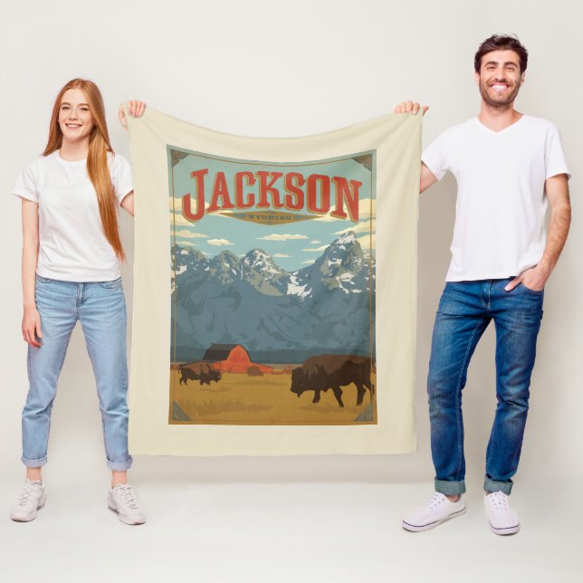Jackson | Wyoming Fleece Blanket (In Situ)