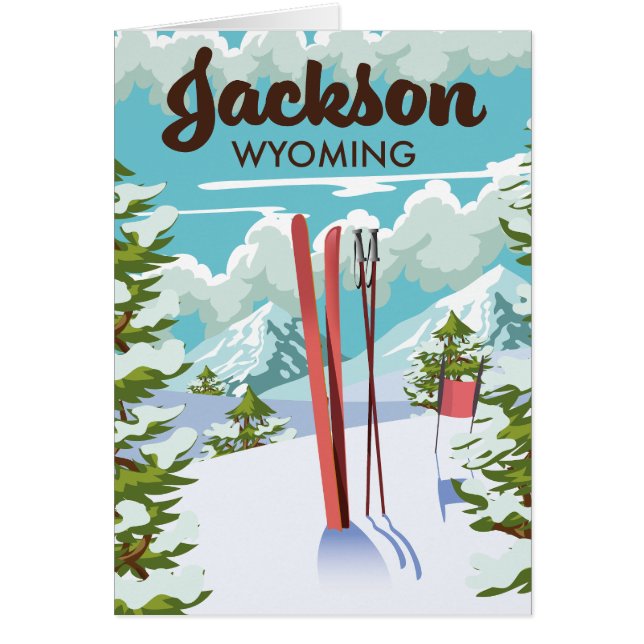 Jackson Wyoming ski poster (Front)