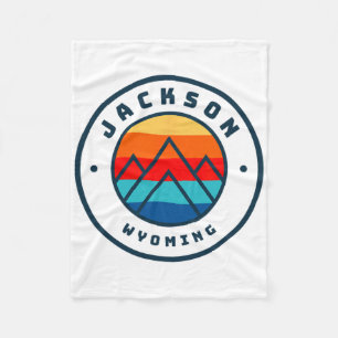 Jackson Wyoming Skiing Snowboarding Family Ski Tri Fleece Blanket