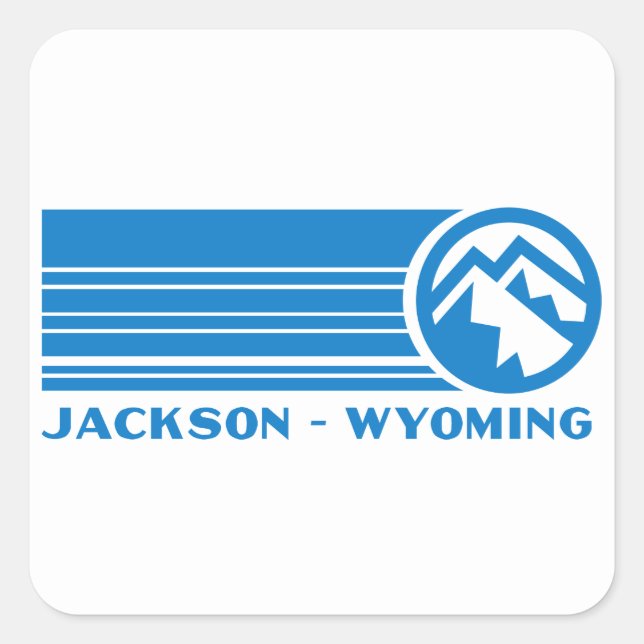 Jackson Wyoming Square Sticker (Front)