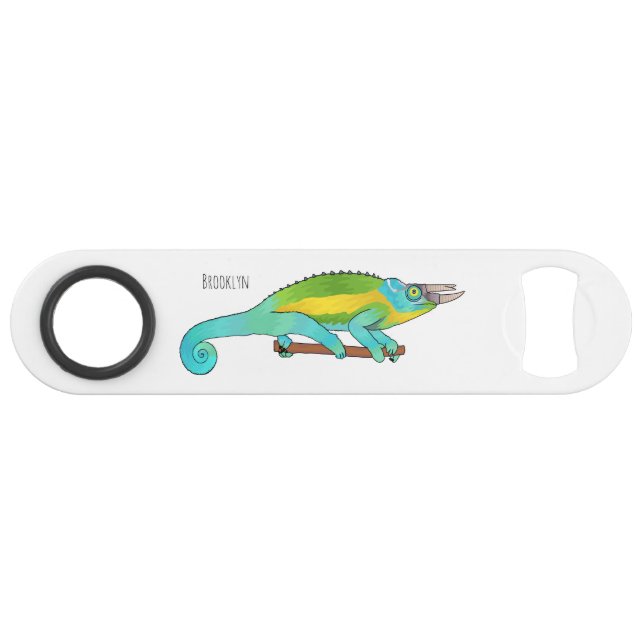 Jackson's chameleon cartoon illustration  (Front (Horizontal))