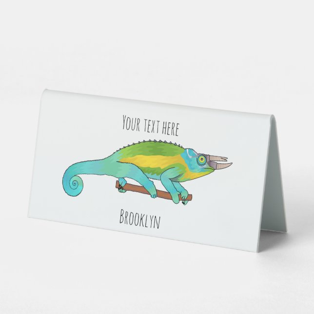 Jackson's chameleon cartoon illustration  (Front)