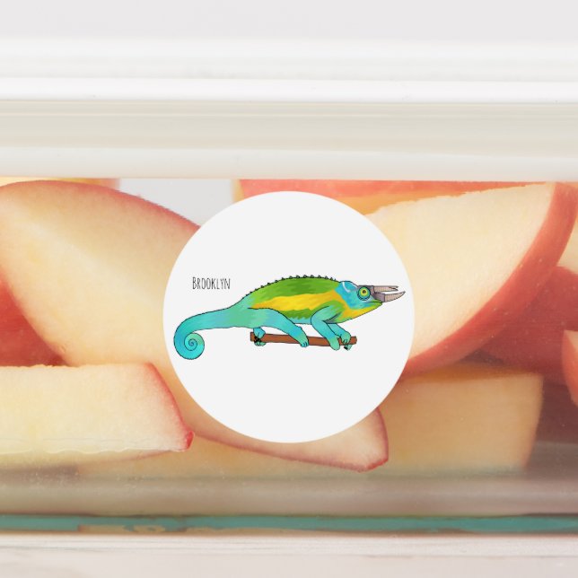Jackson's chameleon cartoon illustration (Affixed)