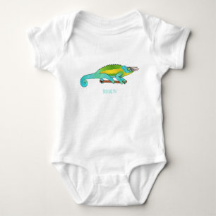 Jackson's chameleon cartoon illustration baby bodysuit