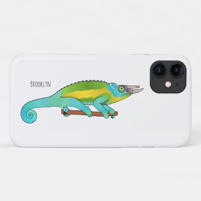 Jackson's chameleon cartoon illustration Case-Mate iPhone case (Back (Horizontal))