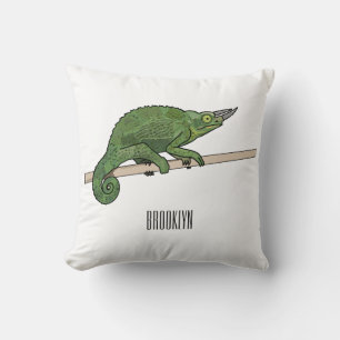 Jackson's chameleon cartoon illustration cushion