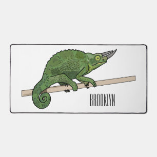 Jackson's chameleon cartoon illustration desk mat