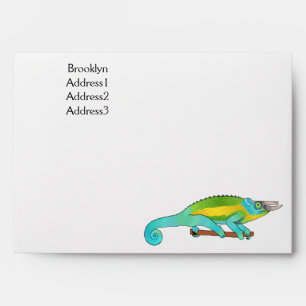 Jackson's chameleon cartoon illustration envelope