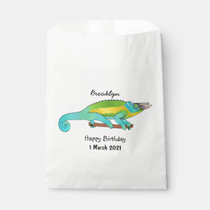 Jackson's chameleon cartoon illustration favour bag