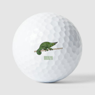 Jackson's chameleon cartoon illustration golf balls