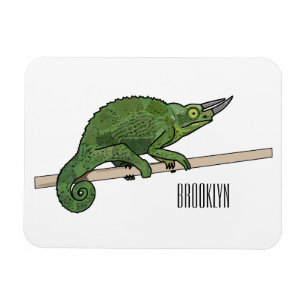 Jackson's chameleon cartoon illustration magnet