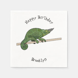 Jackson's chameleon cartoon illustration napkin