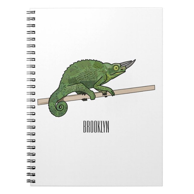 Jackson's chameleon cartoon illustration notebook (Front)
