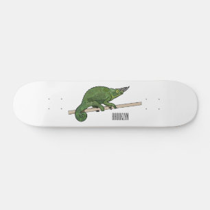 Jackson's chameleon cartoon illustration skateboard