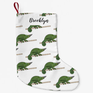 Jackson's chameleon cartoon illustration small christmas stocking
